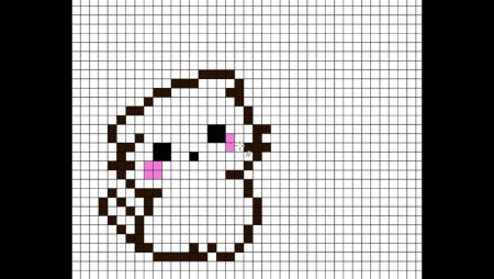 Рисунки по клеточкам котики