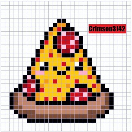 Рисование по клеточкам бургер