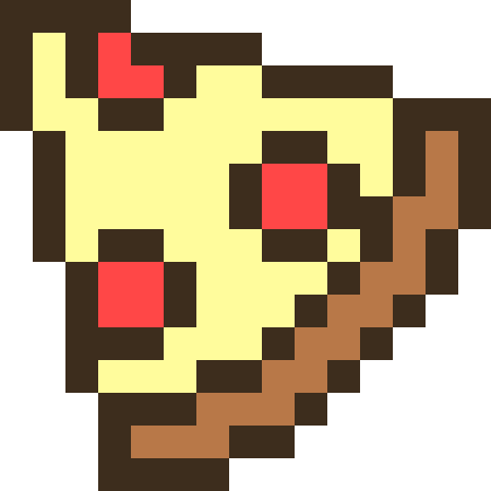 Кусок пиццы по клеточкам