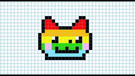 Рисование по клеточкам Единорог