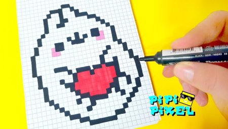 Кавайные рисуночки по клеточкам