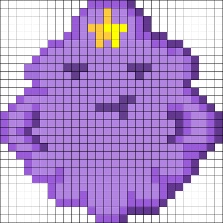 Рисунки по клеточкам фиолетовые