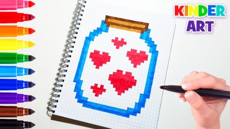 Рисунки по клеточкам маленькие для блокнота