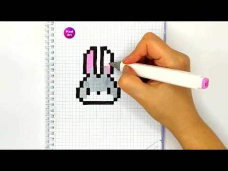 Рисунки в клеточку в блокноте