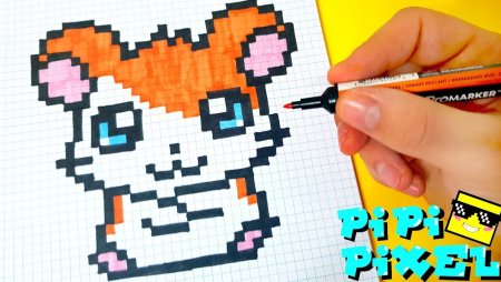 Рисунки в клеточку в блокноте