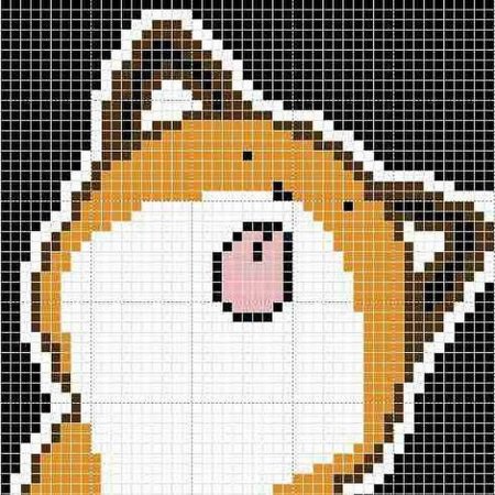 Рисование по клеточкам лиса