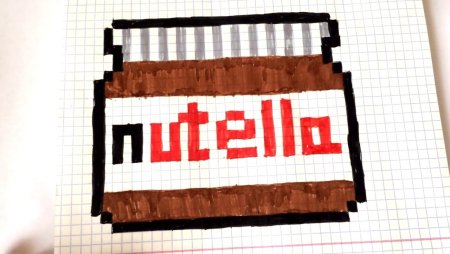 Рисование по клеточкам Нутелла