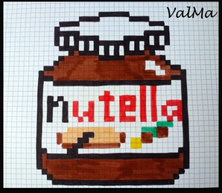 Рисунки по клеточкам Нутелла