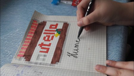 Рисунки по клеточкам Нутелла