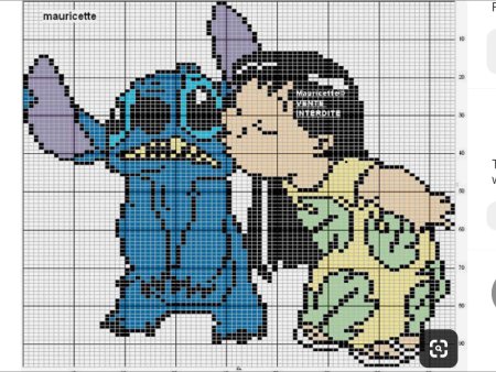 Вышивка крестиком Стич маленький