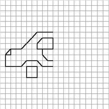 Рисунки по клеточкам карандашом