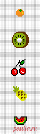 Рисование по клеточкам в тетради фрукты