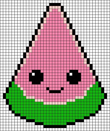 Рисунки по клеточкам Арбуз