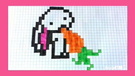 Рисунки по клеточкам кролик