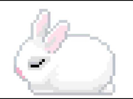 Рисунки по клеточкам кролик