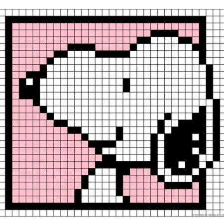 Рисунки по клеточкам розовые