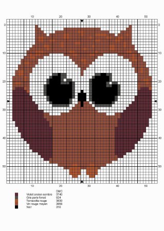 Рисование по клеточкам Сова