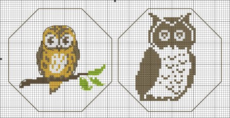 Сова по клеточкам