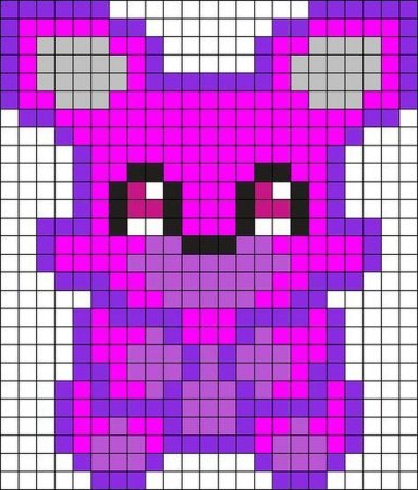 Рисование по клеточкам ФНАФ В тетради