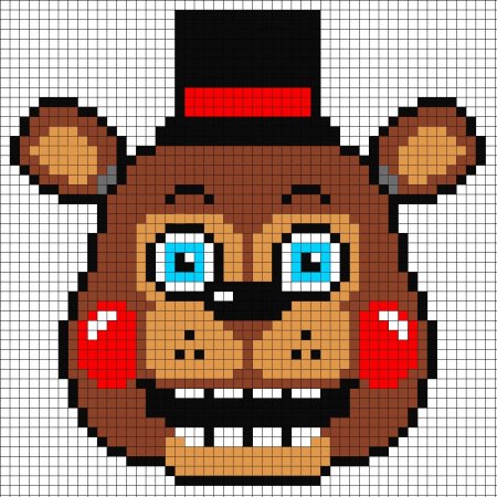 Фредди фазбер по клеточкам