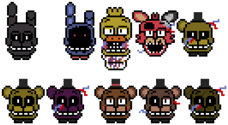 Фредди ФНАФ пиксельный