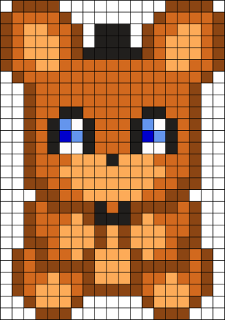 Рисование по клеточкам ФНАФ В тетради