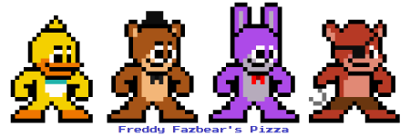 Рисунки по клеточкам мишка Фредди