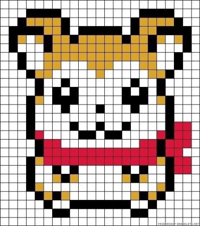 Рисунки по клеточкам хомячок