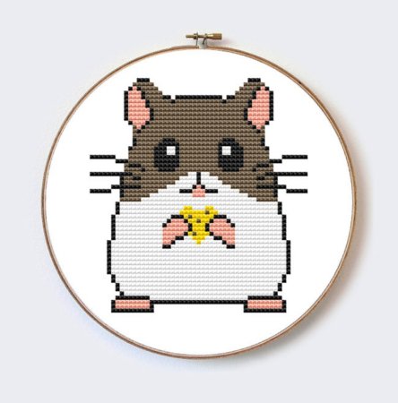 Хомячок вышивка крестом