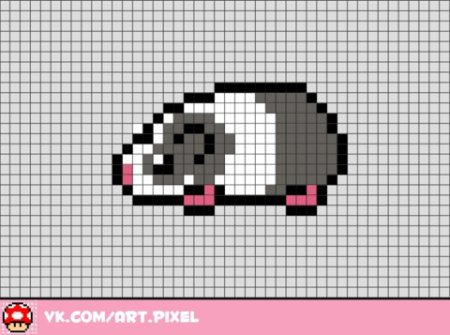 Рисунки по клеточкам в тетради хомячок