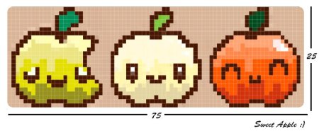 Рисование по клеточкам персик