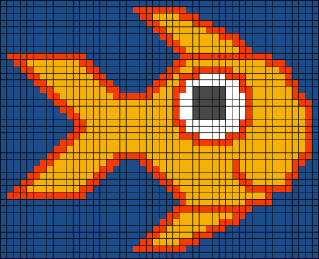 Рыбка по клеточкам