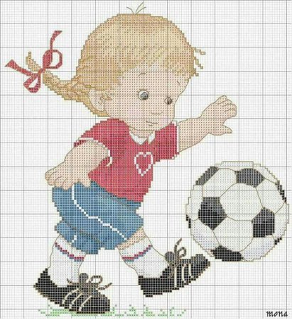 Футболист вышивка крестом