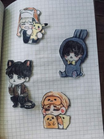 Рисунки по клеточкам в блокноте