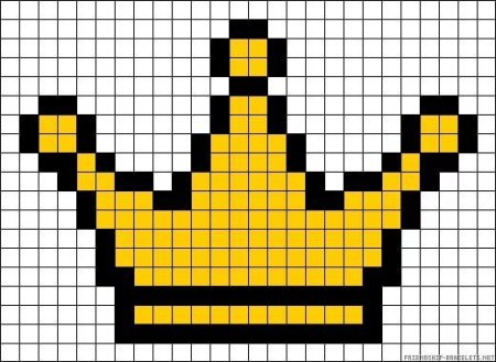 Рисунки по клеточкам корона