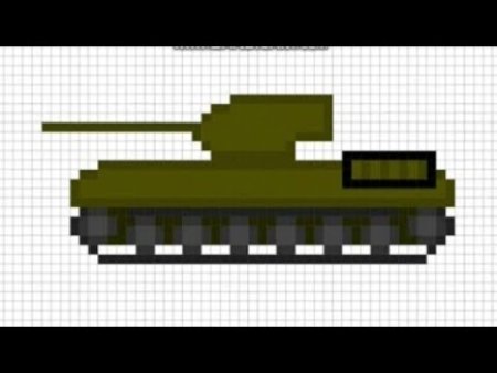 Танк пиксель арт