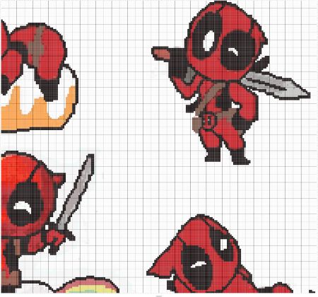 Дэдпул крестиком