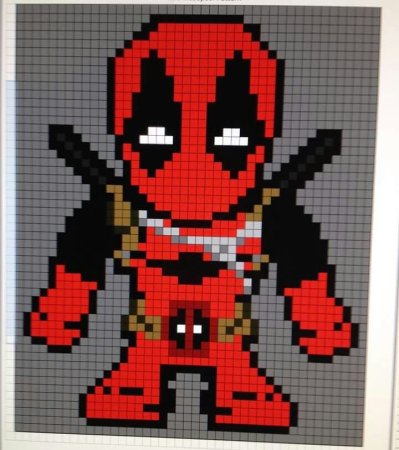 Дэдпул по клеточкам