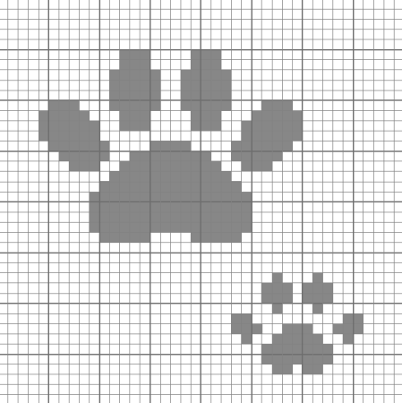 Жаккардовый узор кошачьи лапки