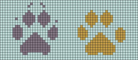 Рисование по клеточкам лапка