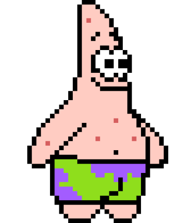 Рисунки по клеточкам Патрик