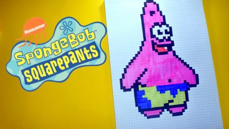 Рисунки по клеточкам Патрик