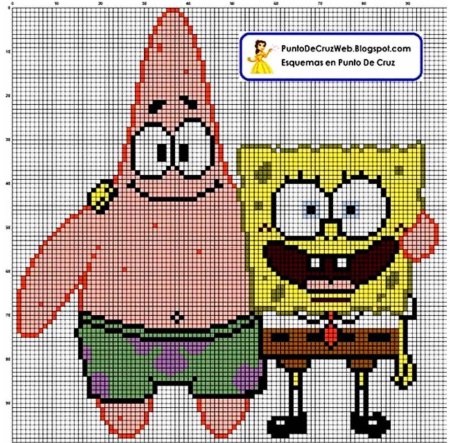 Спанч Боб вышивка