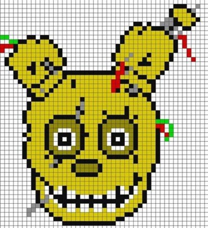 Рисунки по клеточкам ФНАФ