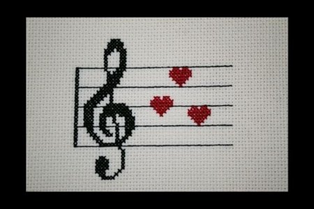 Нотки вышивка