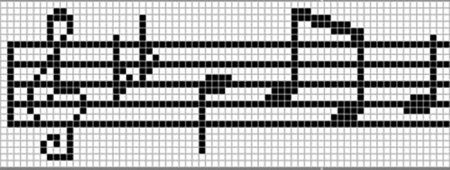 Рисунки по клеточкам Ноты
