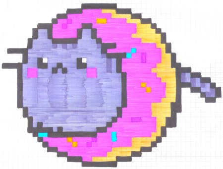 Рисование по клеточкам еда