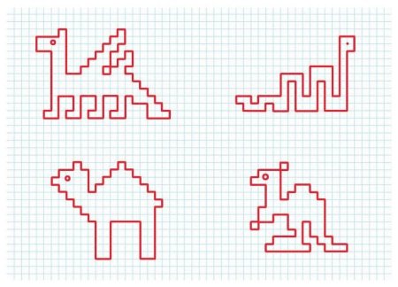 Рисунки на клетчатой бумаге