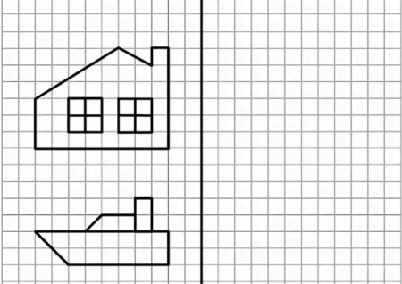 Графический диктант по клеточкам для дошкольников 6-7 цветок