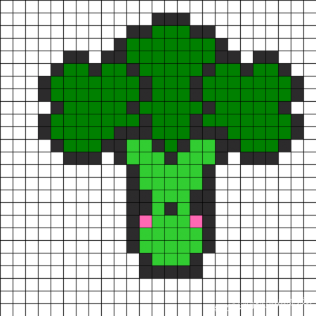 Рисунки по клеточкам фрукты